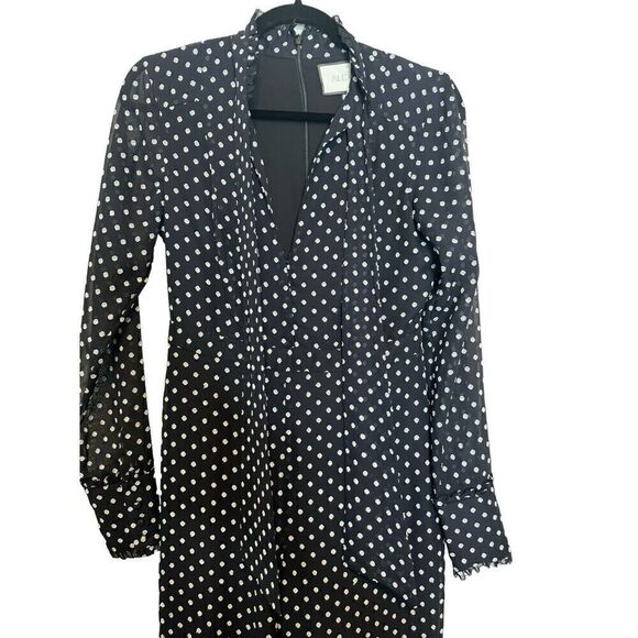 Alexis Davinia Black and White Polka Dot Pants Jumpsuit Sz Small Designer - Picture 13 of 16